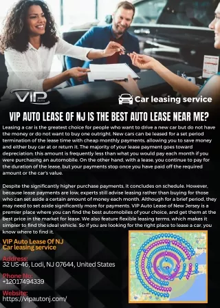 Is VIP Auto Lease of NJ is the Best Auto Lease near Me?