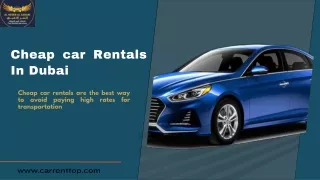 Cheap car rentals In Dubai