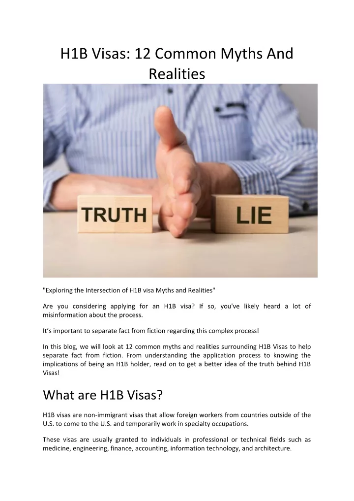h1b visas 12 common myths and realities