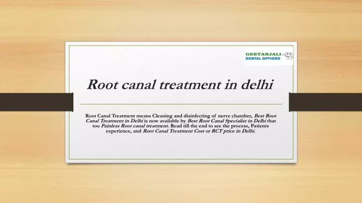 root canal treatment in delhi