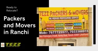 Packers and Movers and Ranchi