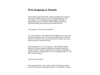 Web designing in Munich