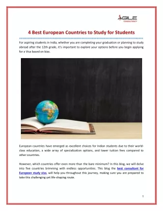 4 Best European Countries to Study for Students