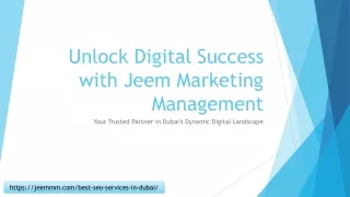 SEO Services in Dubai - Jeem Marketing Management