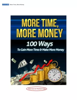 More Time More Money ! Make $100 for A Hours