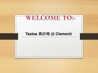 welcome to