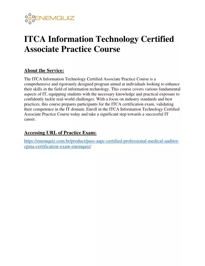itca information technology certified associate