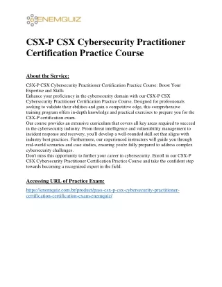 csx p csx cybersecurity practitioner