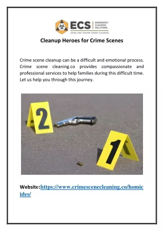 Cleanup Heroes for Crime Scenes