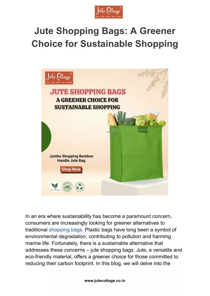 jute shopping bags a greener choice