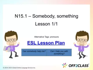 Somebody, Something – Free ESL Lesson Plan