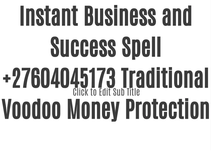 instant business and success spell 27604045173