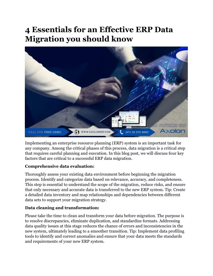 4 essentials for an effective erp data migration