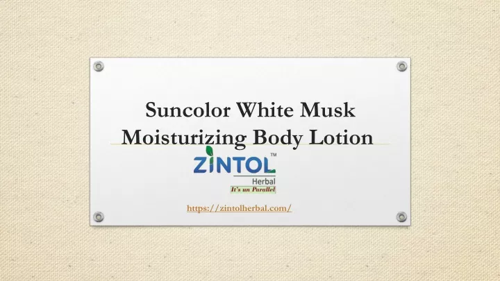 suncolor white musk moisturizing body lotion