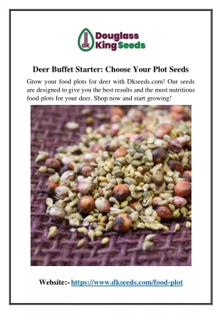 Deer Buffet Starter Choose Your Plot Seeds