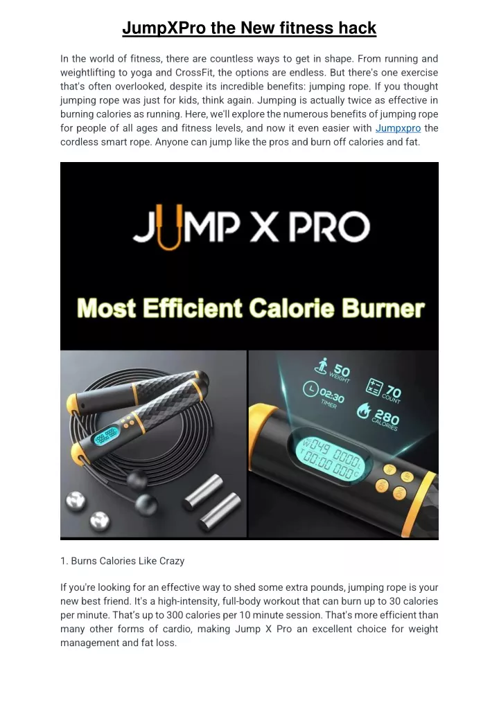 jumpxpro the new fitness hack