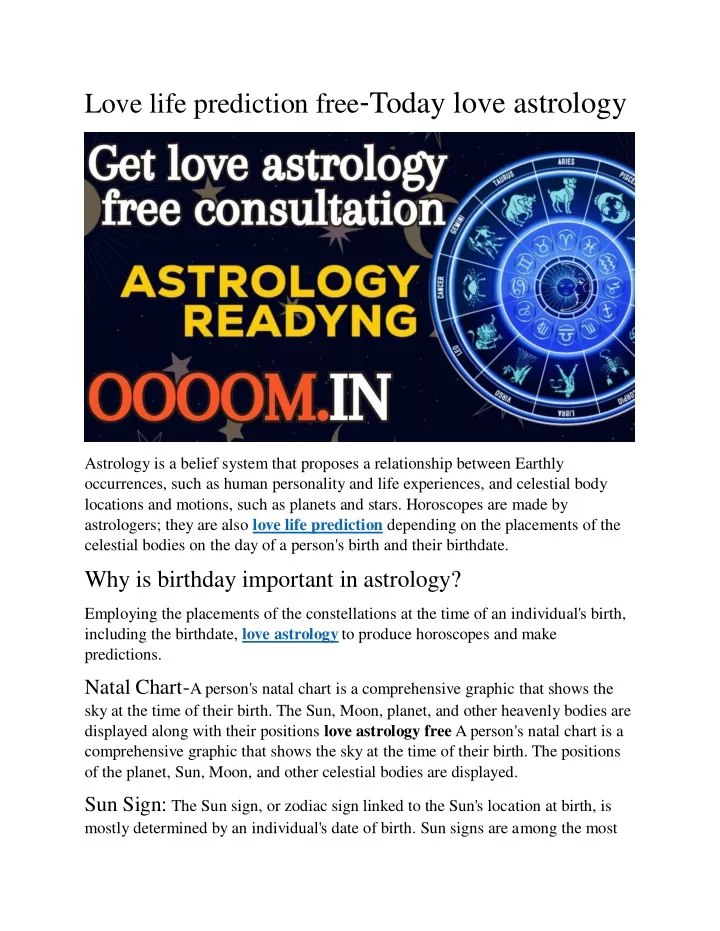 love life prediction free today love astrology