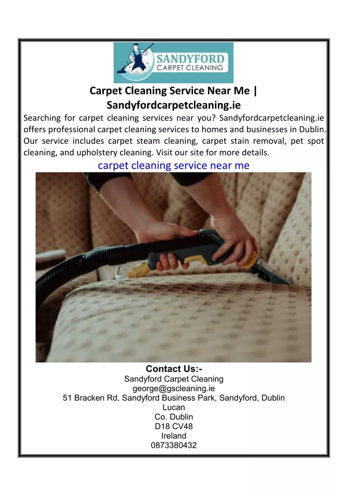 carpet cleaning service near