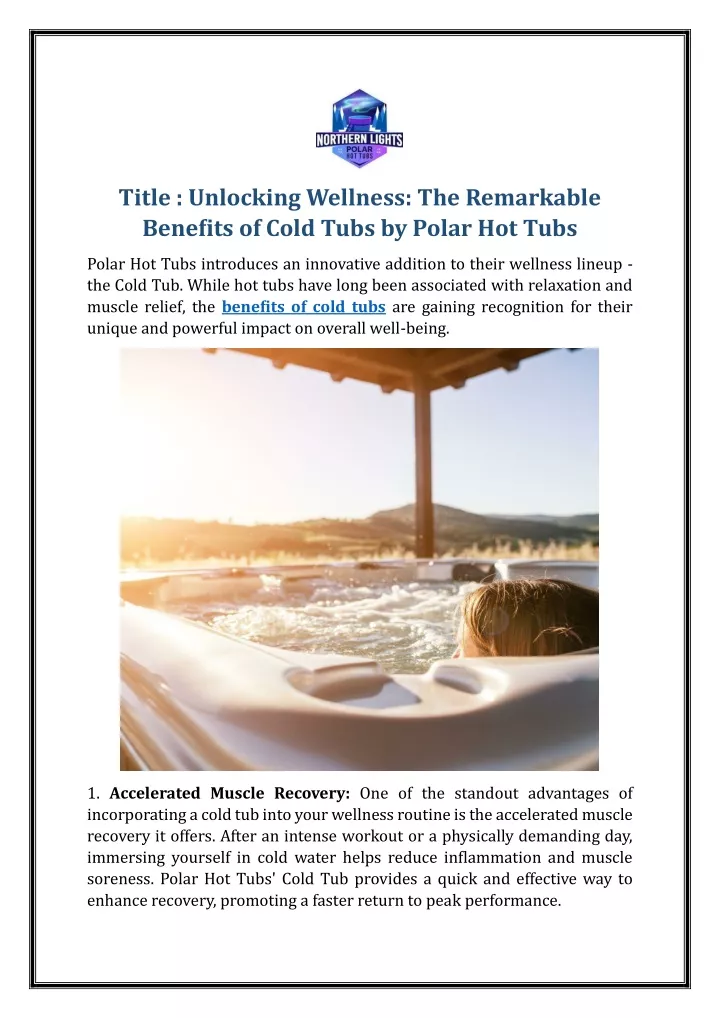 title unlocking wellness the remarkable benefits