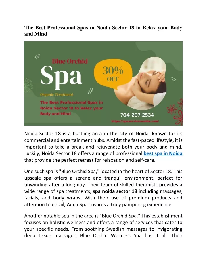 the best professional spas in noida sector