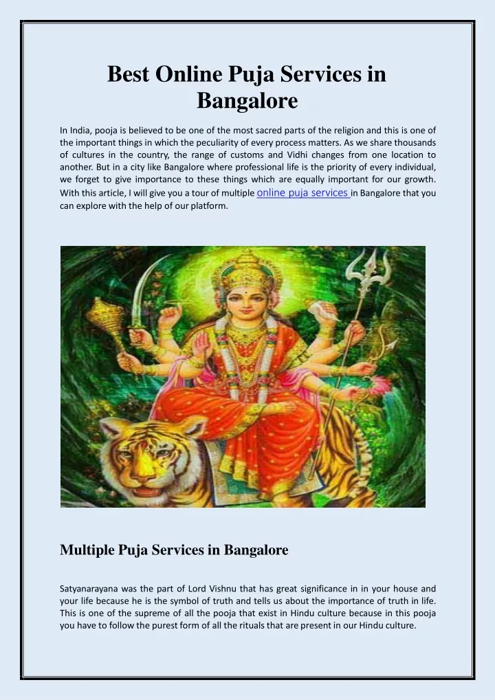 best online puja services in bangalore