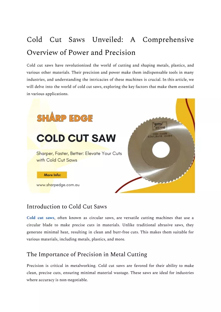 cold overview of power and precision