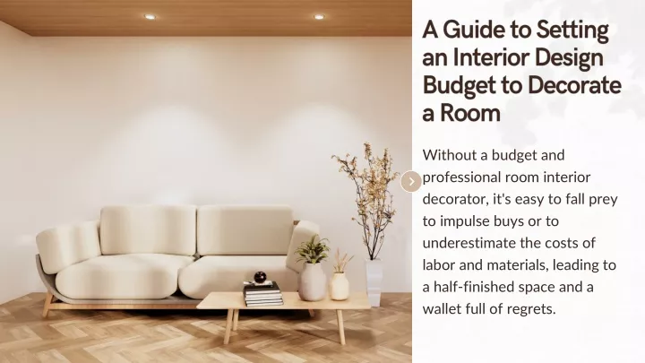 a guide to setting an interior design budget