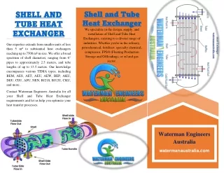 SHELL AND TUBE HEAT EXCHANGER DESIGNER MANUFACTURE FOR FLOATING PRODUCTION STORAGE AND OFFLOADING  FPSO