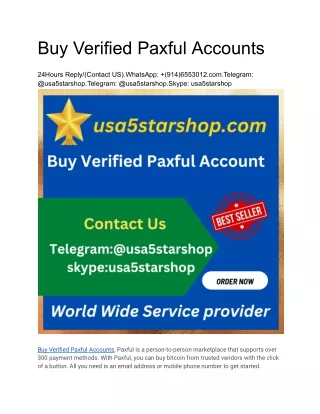 Buy Verified Paxful Accounts