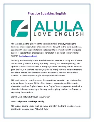 practice speaking english