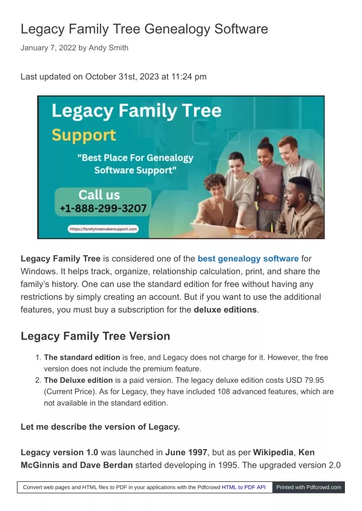 legacy family tree genealogy software