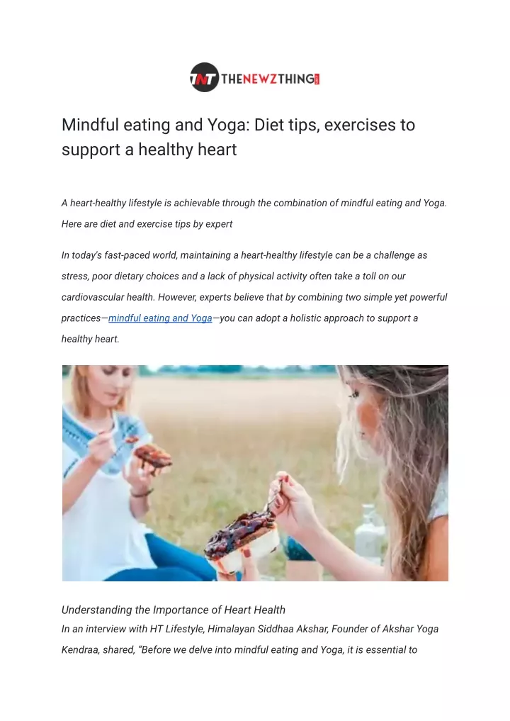 mindful eating and yoga diet tips exercises
