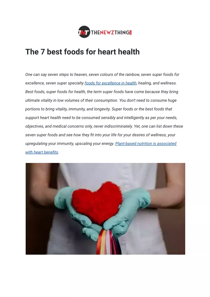 the 7 best foods for heart health