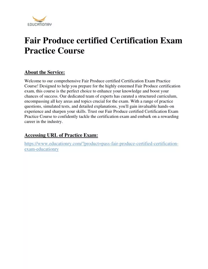 fair produce certified certification exam