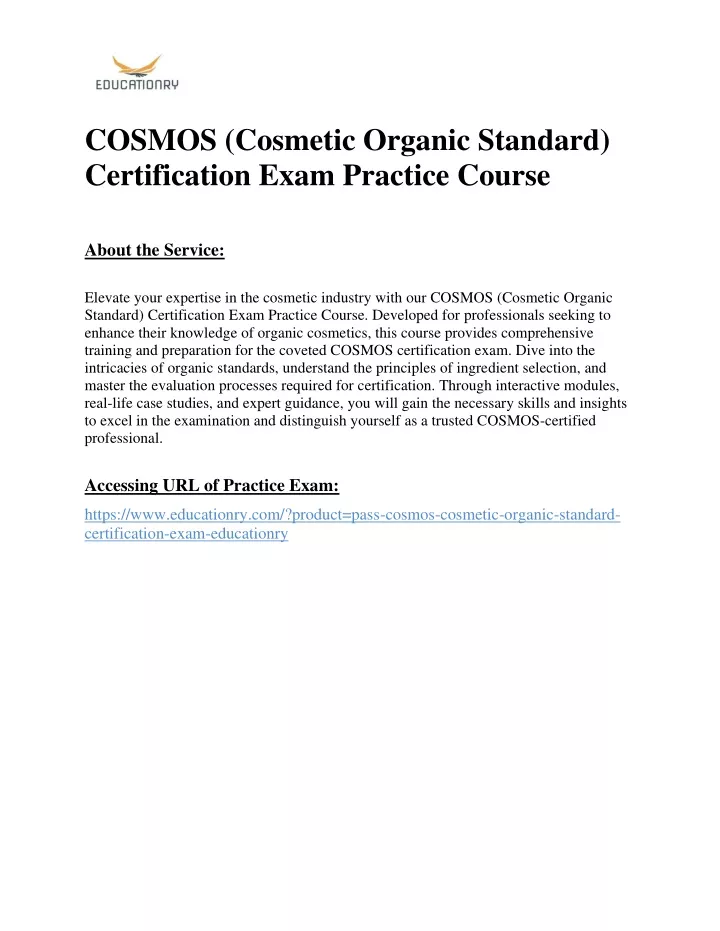 cosmos cosmetic organic standard certification