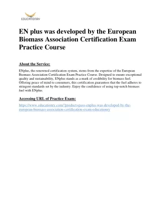 en plus was developed by the european biomass