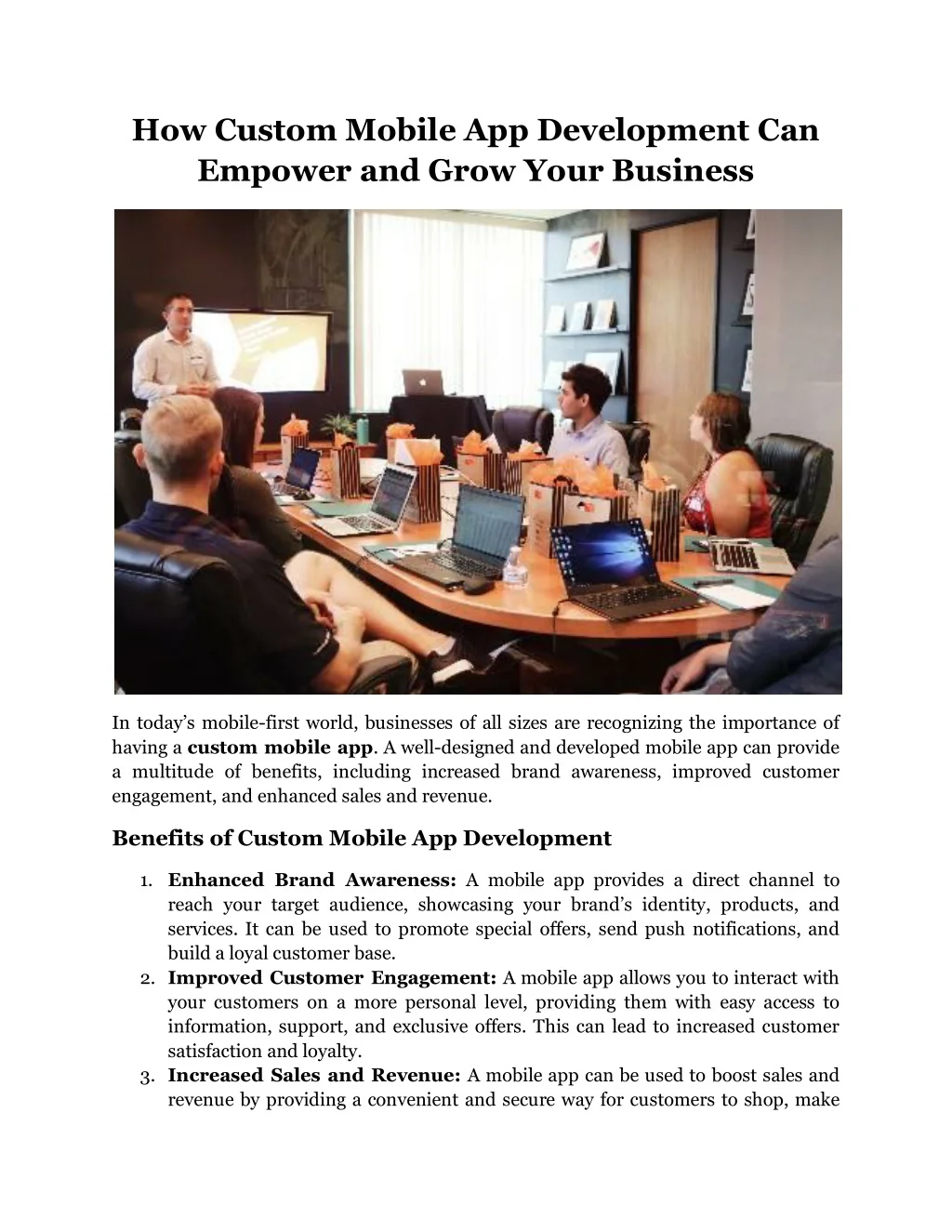 PPT - How Custom Mobile App Development Can Empower and Grow Your ...