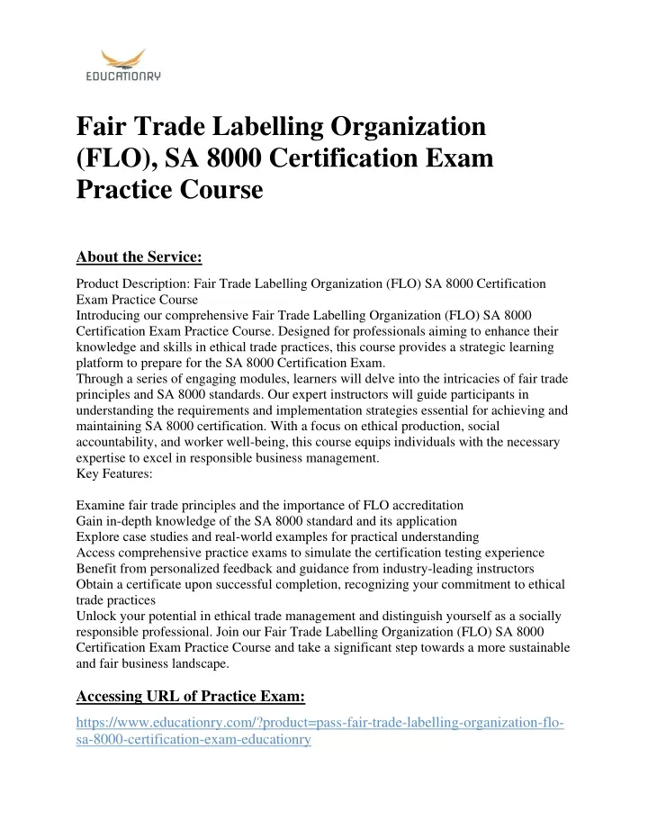 fair trade labelling organization flo sa 8000