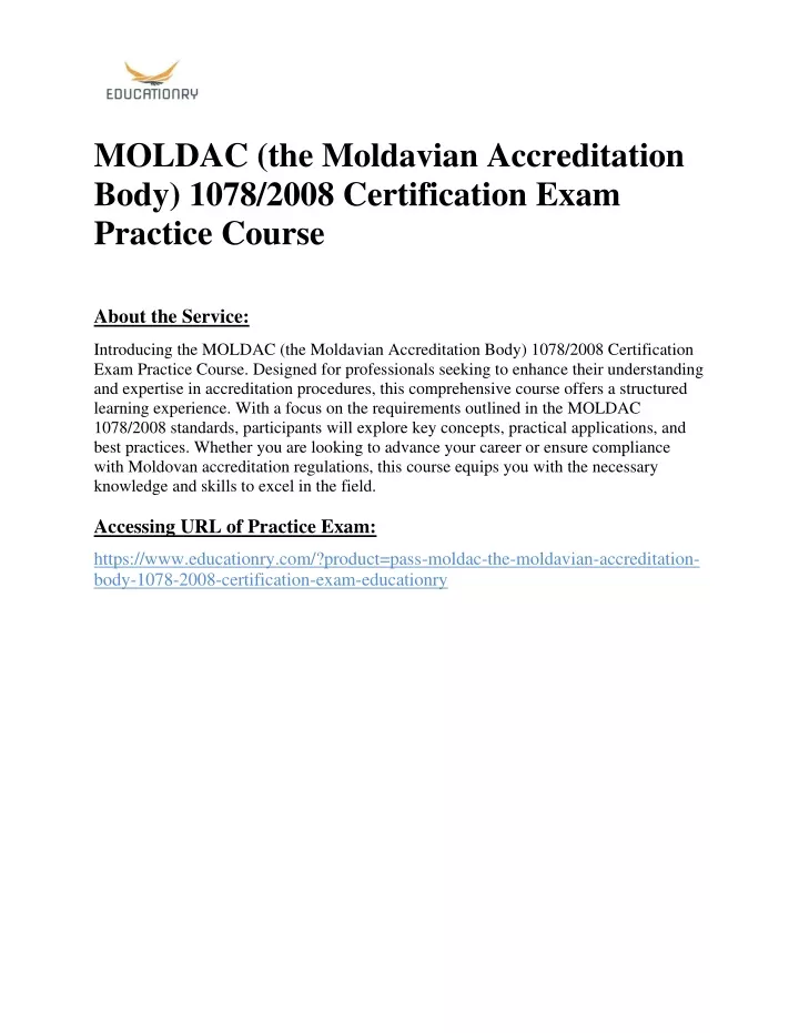 moldac the moldavian accreditation body 1078 2008