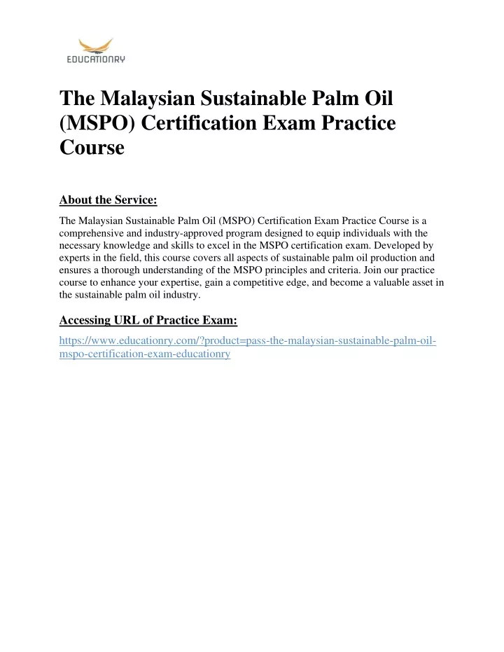 the malaysian sustainable palm oil mspo