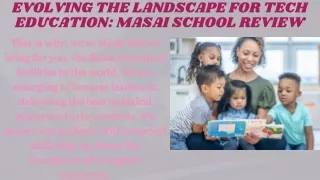 Evolving The Landscape for Tech Education Masai School Review