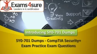 Ace your SY0-701 Exam with SY0-701 Exam Dumps of Exams4sure