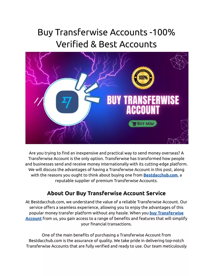 buy transferwise accounts 100 verified best