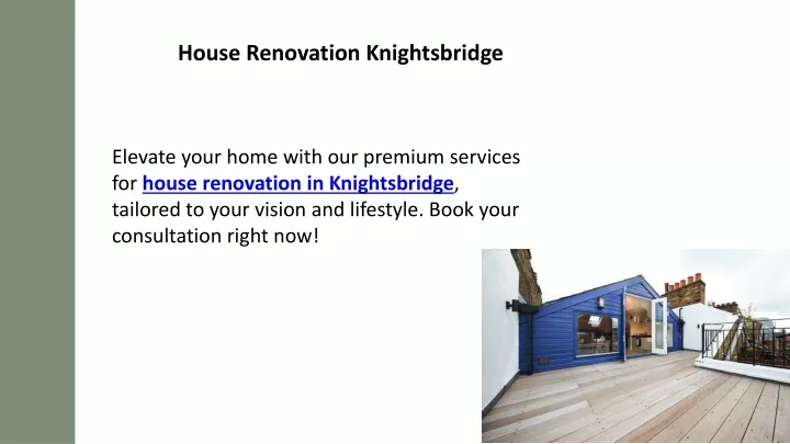 house renovation knightsbridge