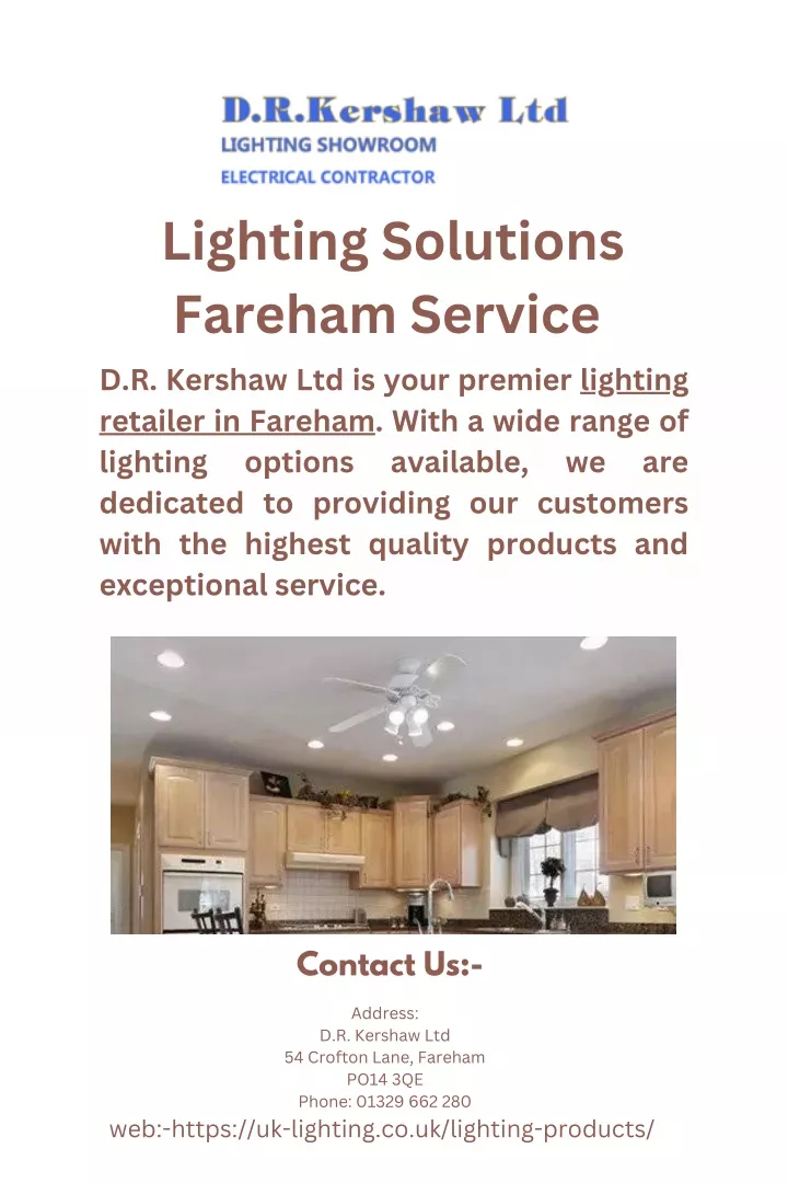 lighting solutions fareham service d r kershaw