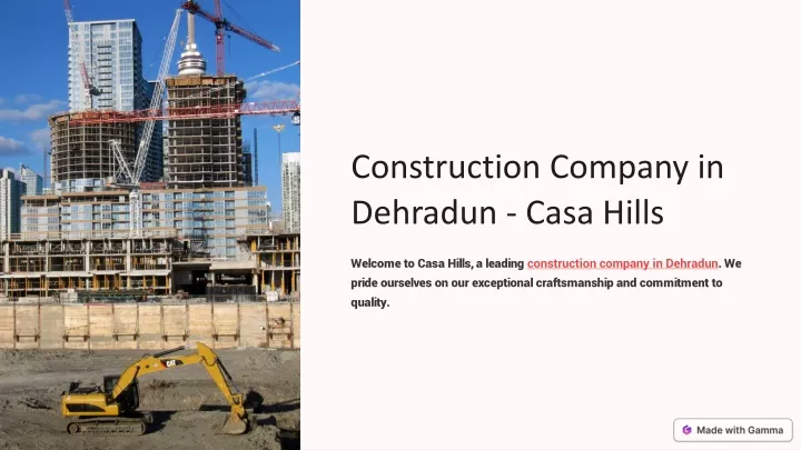 construction company in dehradun casa hills