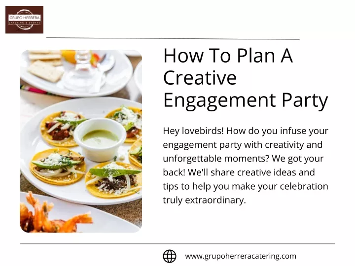 how to plan a creative engagement party