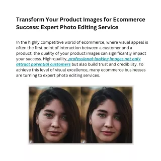 Transform Your Product Images for Ecommerce Success Expert Photo Editing Service