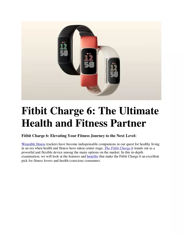 fitbit charge 6 the ultimate health and fitness