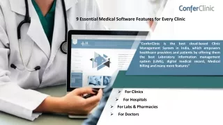 9 Essential Medical Software Features for Every Clinic